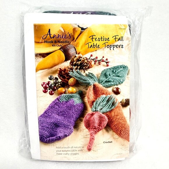 Annies Crochet/Knit Kit Fall Table Toppers w/Yarn & Instructions - New - Picture 1 of 12